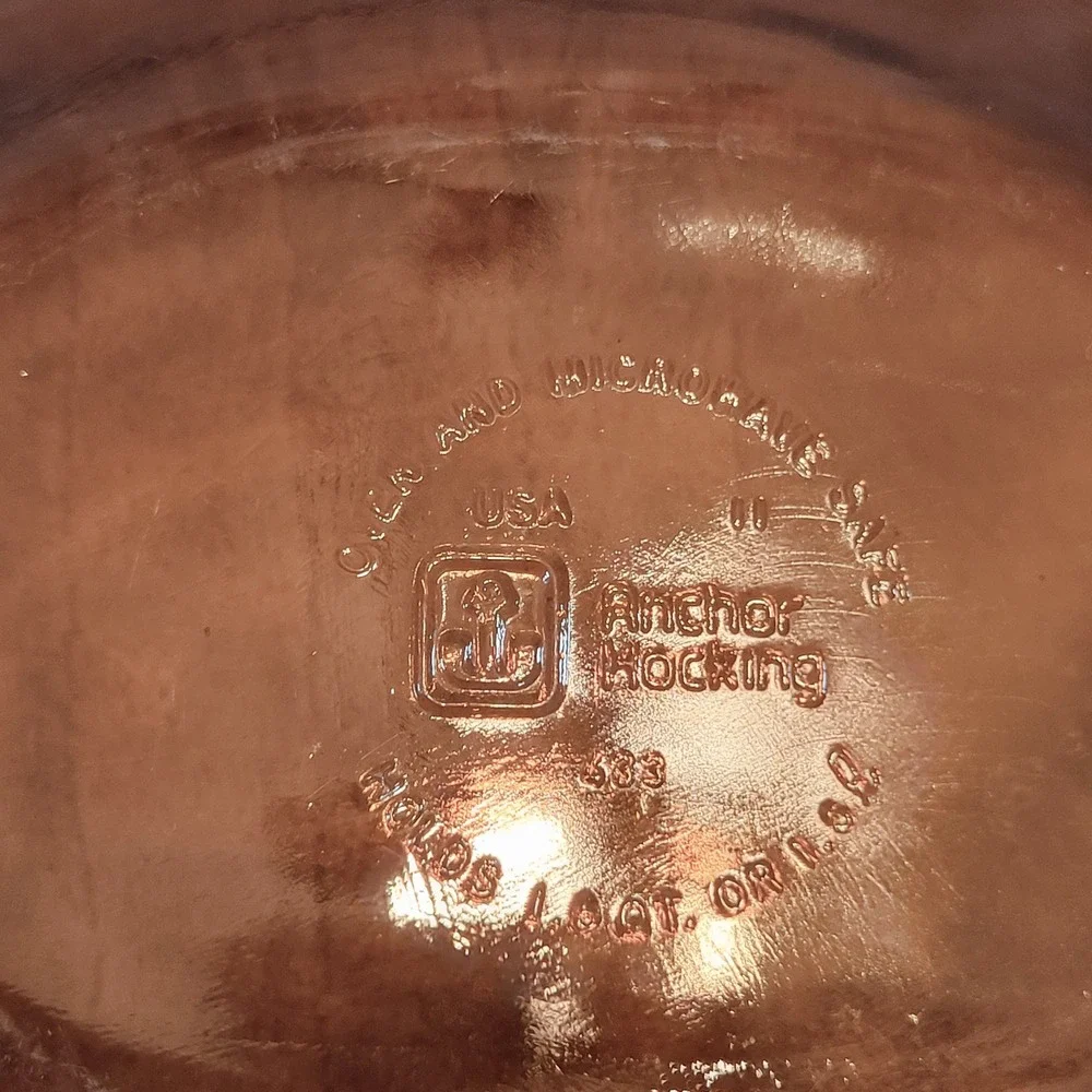 Anchor Hocking‎ Fire King Oval Casserole Dish Amber Glass w Lid 433 1.5 Vintage